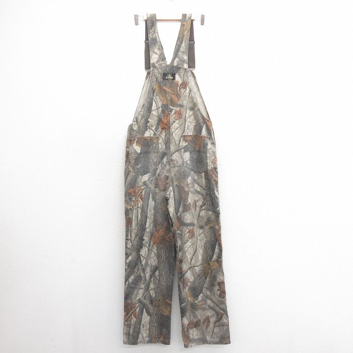 【中古】古着 レッドヘッド オーバーオール メンズ 00年代 00s リアルツリー ベージュ他 カーキ 迷彩 W38 中古 ボトムス | 春夏 春物 春服 秋冬 秋物 秋服 長ズボン カジュアル メンズファッション ファッション おしゃれ