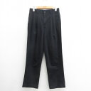 【中古】古着パンツ メンズ コットン 黒 ブラック W30 中古 ボトムス ロング | 春夏 春物 春服 秋冬 秋物 秋服 長ズボン カジュアル メンズファッション ファッション おしゃれ