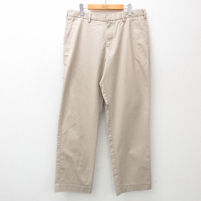 乐天商城 - 【中古】古着パンツ メンズ ベージュ カーキ W36 中古 ボトムス ロング | 春夏 春物 春服 秋冬 秋物 秋服 長ズボン カジュアル メンズファッション ファッション おしゃれ