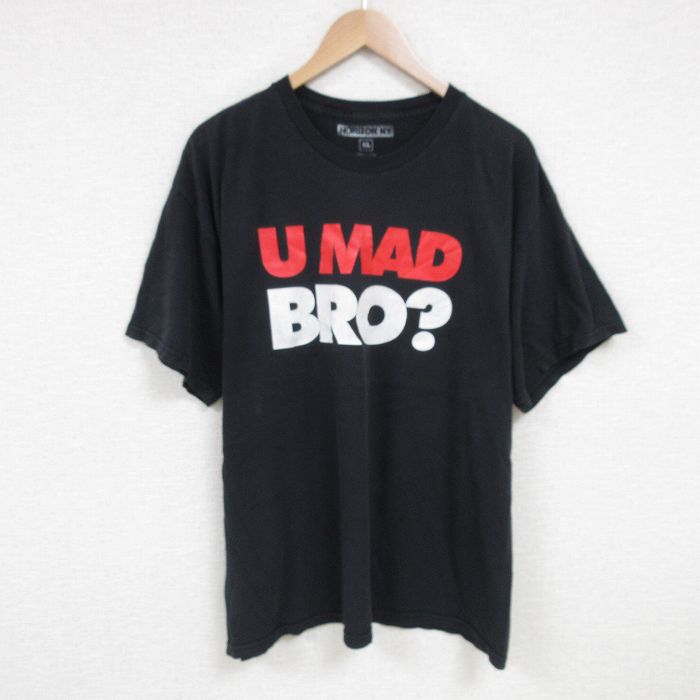 【中古】古着 半袖Tシャツ メンズ BRO 大きいサイズ 2L LL ビッグシルエット ゆったり ビッグサイズ オーバーサイズ コットン クルーネック 丸首 黒 ブラック XLサイズ 中古 | 春夏 夏物 夏服 メンズファッション カットソー ティーシャツ ティシャツ メンズTシャ