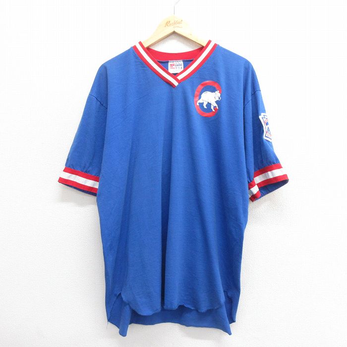 【中古】古着 半袖 ビンテージ ヴィンテージTシャツ メンズ 90年代 90s リトルリーグ 大きいサイズ 2L LL ビッグシルエット ゆったり ビッグサイズ オーバーサイズ USA製 アメリカ製 青 ブルー XLサイズ 中古 | 春夏 春物 春服 秋冬 秋物 秋服 メンズファッション