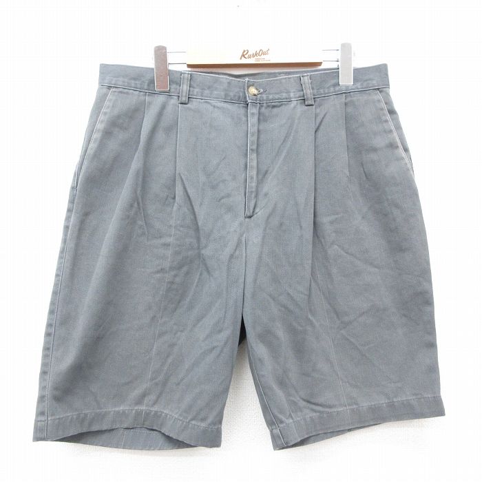 Cotton Pants - 【中古】古着 HAGGAR ショートパンツ メンズ W35 濃グレー コットン ショーツ ハーフパンツ カジュアル ワーク アメカジ ストリート きれいめ ヴィンテージ 25jun25