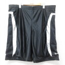 【中古】古着 ナイキ NIKE ショート イージーパンツ ショーツ メンズ ワンポイントロゴ 大きいサイズ ゆったり オーバーサイズ 黒他 ブラック W39 中...