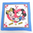 中古 バンダナ 80年代 80s ディズニー DISNEY ミッキー MICKEY MOUSE ミニー USA製 アメリカ製 青 ブルー