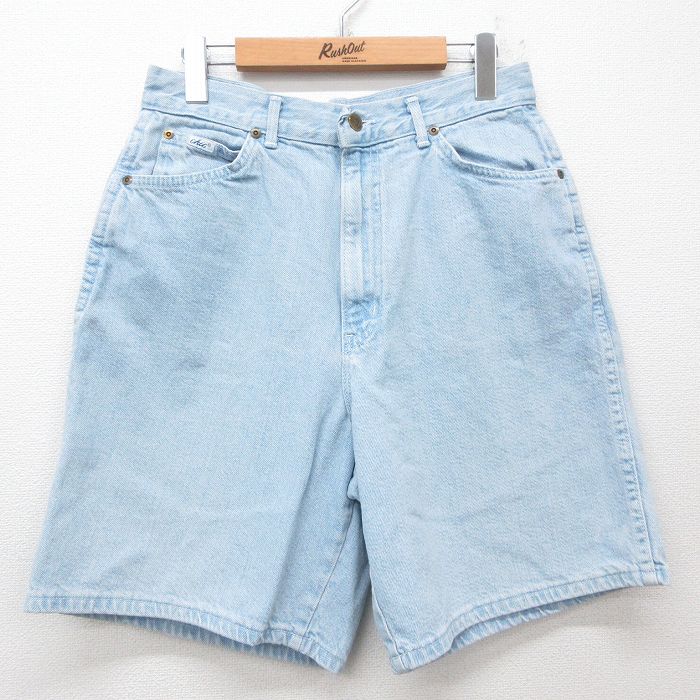 乐天商城 - 【中古】古着 chic ショートパンツ ショーツ レディース 90年代 90s コットン USA製 アメリカ製 薄紺 ネイビー デニム 中古 ボトムス 短パン ショーパン ハーフ | 春夏 春物 春服 夏物 夏服 半ズボン カジュアル レディースファッション おしゃれ かわいい