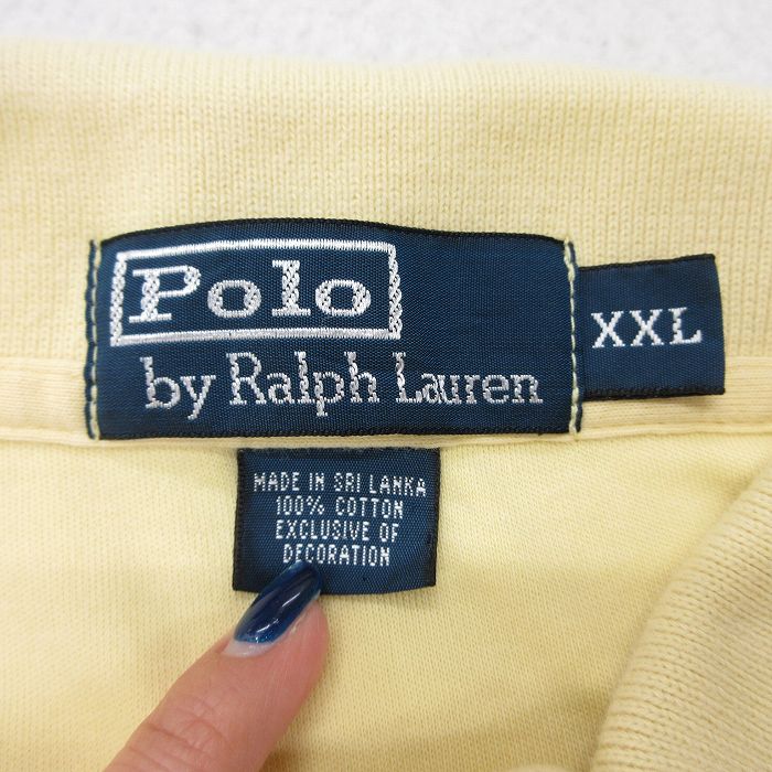 【中古】古着 ラルフローレン 90s 半袖ポロシャツ メンズ イエロー XLサイズ ワン...