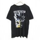 【中古】古着 半袖Tシャツ メンズ アニメ ドラゴンボール超 孫悟空 大きいサイズ 2L LL ビッグシルエット ゆったり ビッグサイズ オーバーサイズ クルーネック 丸首 黒 ブラック XLサイズ 中古 | 春夏 夏物 夏服 メンズファッション カットソー ティーシャツ ティ
