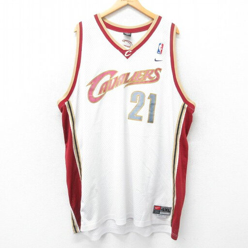 【中古】古着 ナイキ NIKE ビンテージ ヴィンテージ タンクトップ メンズ 00年代 00s NBA クリーブランドキャバリアーズ ダリアスマイルズ メッシュ地 大きいサイズ 2L LL ビッグシルエット ゆったり ビッグサイズ オーバーサイズ ロング丈 Vネック 白他 ホワイト 【中古】古着 ナイキ NIKE ビンテージ ヴィンテージ タンクトップ メンズ 00年代 00s NBA クリーブランドキャバリアーズ ダリアスマイルズ メッシュ地 大きいサイズ 2L LL ビッグシルエット ゆったり ビッグサイズ オーバーサイズ ロング丈 Vネック 白他 ホワイト