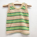 【中古】古着 シアーズ タンクトップ ビンテージ ヴィンテージ キッズ ボーイズ 子供服 80年代 80s クルーネック 丸首 ベージュ他 カーキ ボーダー |...