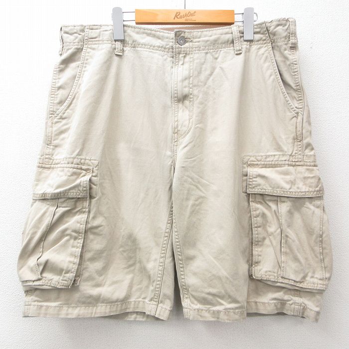 【中古】古着 リーバイス Levis ショート カーゴパンツ ショーツ メンズ コットン ベージュ カーキ W38 中古 ボトムス 短パン ショーパン | 春夏 春物 春服 夏物 夏服 半ズボン カジュアル メンズファッション ファッション おしゃれ
