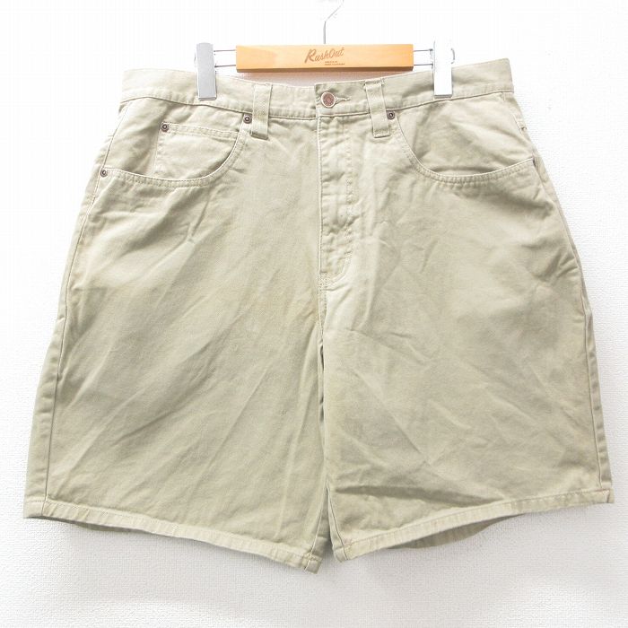 【中古】古着 ショートパンツ ショーツ メンズ コットン ベージュ カーキ W35 中古 ボトムス 短パン ショーパン ハーフ | 春夏 春物 春服 夏物 夏服 半ズボン カジュアル メンズファッション ファッション おしゃれ