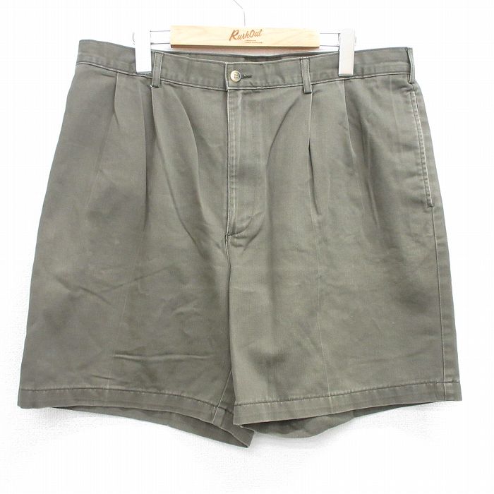 【中古】古着 ショートパンツ ショーツ メンズ コットン 濃緑 グリーン W35 中古 ボトムス 短パン ショーパン ハーフ | 春夏 春物 春服 夏物 夏服 半ズボン カジュアル メンズファッション ファッション おしゃれ