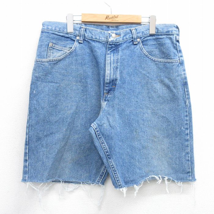 Rakuten - 【中古】古着 ラングラー Wrangler ショートパンツ メンズ W36 紺 コットンデニム カジュアル アメカジ ストリート きれいめ ヴィンテージ レトロ オールド 25jun28