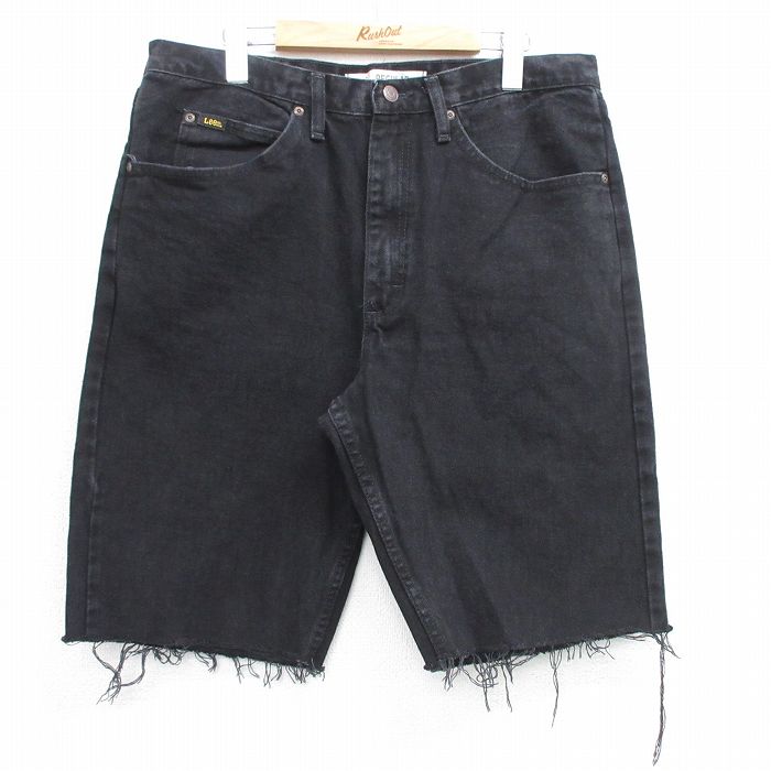 【中古】古着 リー Lee ショートパンツ ショーツ メンズ コットン 黒 ブラック 【spe】 W35 中古 ボトムス 短パン ショーパン ハーフ | 春夏 春物 春服 夏物 夏服 半ズボン カジュアル メンズファッション ファッション おしゃれ 5OF