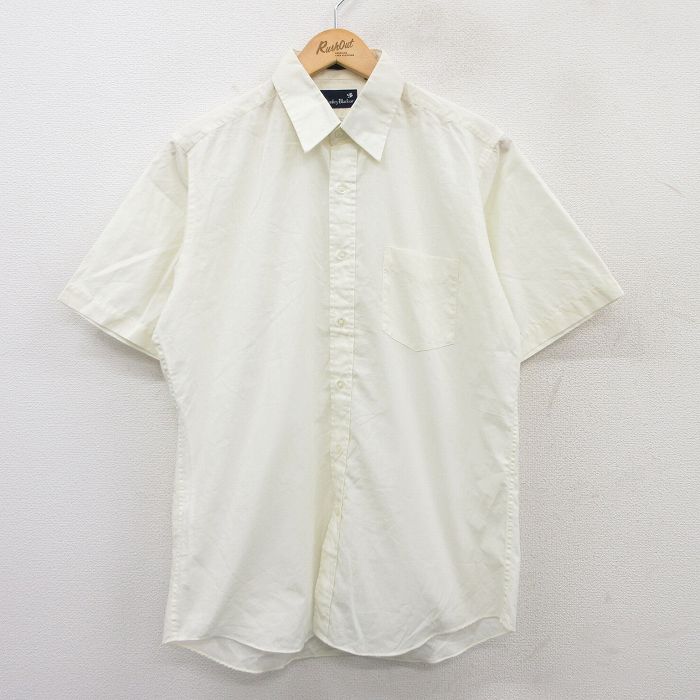 【中古】古着 半袖シャツ メンズ 90年代 90s 白系 ホワイト Mサイズ 中古 トップス | 春夏 春物 春服 夏物 夏服 カジュアルシャツ メンズファッション 半袖シャツ おしゃれ カジュアル