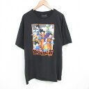 【中古】古着 半袖Tシャツ メンズ アニメ ドラゴンボール超 孫悟空 大きいサイズ 2L LL ビッグシルエット ゆったり ビッグサイズ オーバーサイズ コットン クルーネック 丸首 黒 ブラック 【spe】 XLサイズ 中古 | 春夏 夏物 夏服 メンズファッション カットソー
