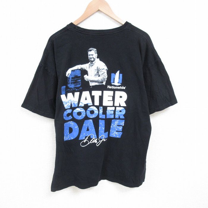 乐天商城 - 【中古】古着 半袖Tシャツ メンズ ウォータークーラー 大きいサイズ 2L LL ビッグシルエット ゆったり ビッグサイズ オーバーサイズ クルーネック 丸首 黒 ブラック XLサイズ 中古 | 春夏 夏物 夏服 メンズファッション カットソー ティーシャツ ティシャツ メン