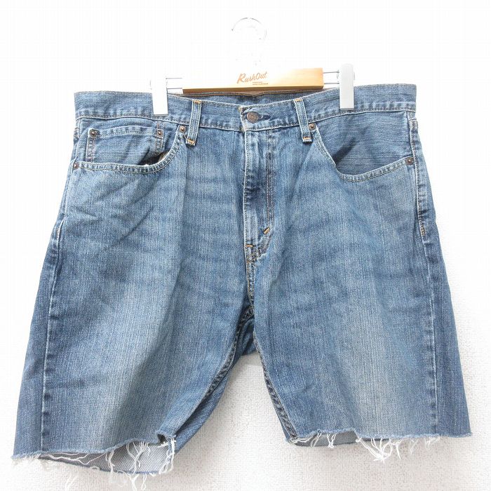 【中古】古着 リーバイス Levis 559 ショートパンツ メンズ W40 デニム 紺 ネイビー 大きいサイズ ゆったり オーバーサイズ ショーツ ハーフパンツ カジュアル アメカジ