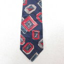 中古 ネクタイ 90年代 90s シルク USA製 アメリカ製 紺 ネイビー 2OF