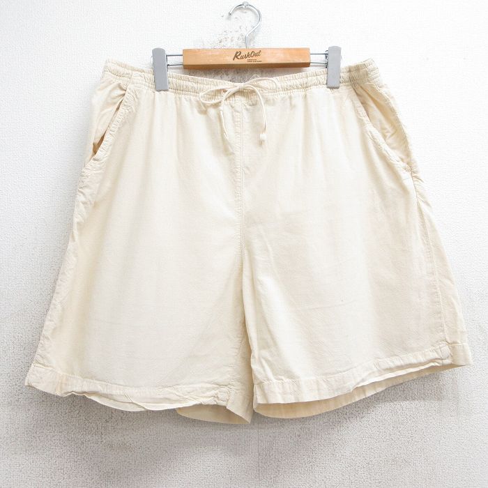 【中古】古着 ショートパンツ ショーツ メンズ 大きいサイズ ゆったり オーバーサイズ コットン 生成り W39 中古 ボトムス 短パン ショーパン ハーフ | 春夏 春物 春服 夏物 夏服 半ズボン カジュアル メンズファッション ファッション おしゃれ