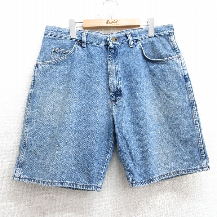 【中古】古着 ラングラー Wrangler ショートパンツ ショーツ メンズ 00年代 00s 紺 ネイビー デニム W36 中古 ボトムス 短パン ショーパン ハーフ | 春夏 春物 春服 夏物 夏服 半ズボン カジュアル メンズファッション ファッション おしゃれ