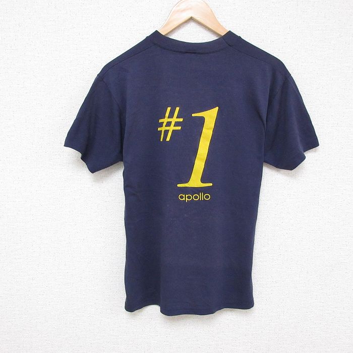 乐天商城 - 【中古】古着 半袖 ビンテージ ヴィンテージTシャツ メンズ 80年代 80s 1 クルーネック 丸首 USA製 アメリカ製 紺 ネイビー Lサイズ 中古 | 春夏 夏物 夏服 ヴィンテージTシャツ メンズファッション カットソー ティーシャツ ティシャツ メンズTシャツ 半袖Tシャ