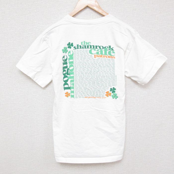 乐天商城 - 【中古】古着 半袖 ビンテージ ヴィンテージTシャツ メンズ 90年代 90s シャムロック コットン クルーネック 丸首 USA製 アメリカ製 白 ホワイト Mサイズ 中古 | 春夏 夏物 夏服 ヴィンテージTシャツ メンズファッション カットソー ティーシャツ ティシャツ メン