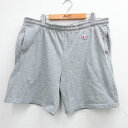 【中古】古着 チャンピオン champion ショート イージーパンツ ショーツ メンズ 90年代 90s ワンポイントロゴ グレー W39 中古 ボトムス 短...