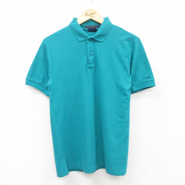 樂天商城 - 【中古】古着 リーバイス Levis 半袖 ポロシャツ メンズ 90年代 90s 青緑系 Sサイズ 小さいサイズ 中古 トップス | 春夏 春物 春服 夏物 夏服 カジュアルシャツ メンズファッション 半袖シャツ おしゃれ カジュアル