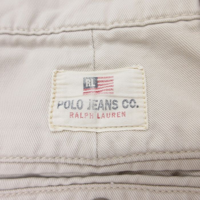 【中古】古着 ラルフローレン Ralph Lauren ポロジーンズ ショート ブランドパンツ ショーツ メンズ コットン 生成り W33 中古 ボトムス 短パン ショーパン | 春夏 春物 春服 夏物 夏服 半ズボン カジュアル メンズファッション ファッション おしゃれ