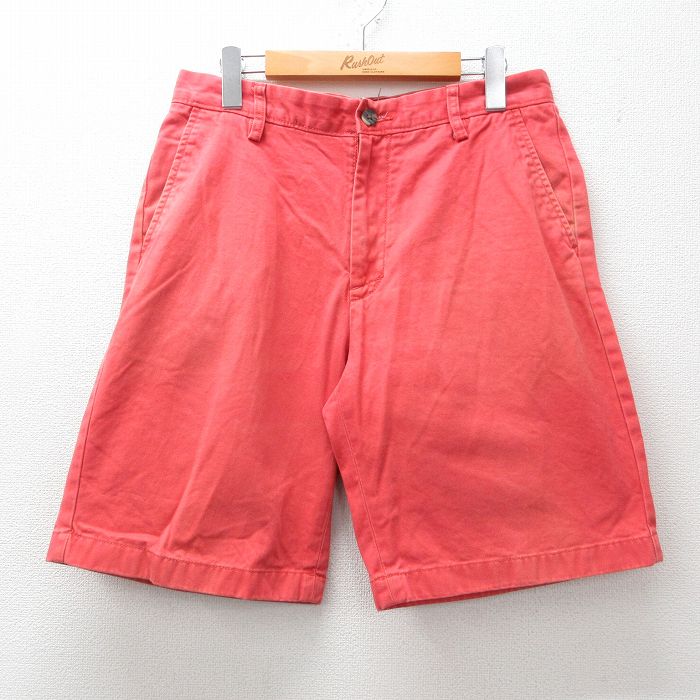【中古】古着 ノーティカ NAUTICA ブランド ショートパンツ ショーツ メンズ 赤系 レッド W30 中古 ボトムス 短パン ショーパン ハーフ | 春夏 春物 春服 夏物 夏服 半ズボン カジュアル メンズファッション ファッション おしゃれ