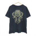 【中古】古着 半袖Tシャツ メンズ RUDE クルーネック 丸首 黒 ブラック Lサイズ 中古 | 春夏 夏物 夏服 メンズファッション カットソー ティーシャツ ティシャツ メンズTシャツ 半袖Tシャツ 半袖ティーシャツ カジュアルTシャツ おしゃれ カジュアル