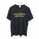 【中古】古着 半袖Tシャツ メンズ WILLIAMSON クルーネック 丸首 黒 ブラック Lサイズ 中古 | 春夏 夏物 夏服 メンズファッション カットソー ティーシャツ ティシャツ メンズTシャツ 半袖Tシャツ 半袖ティーシャツ カジュアルTシャツ おしゃれ カジュアル