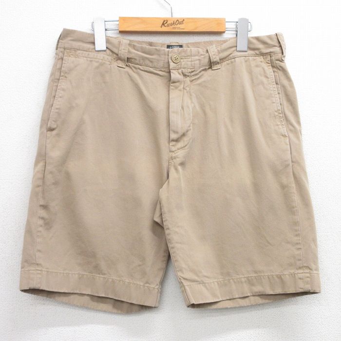 【中古】古着 ジェイクルー J.CREW ショートパンツ ショーツ メンズ コットン ベージュ カーキ W35 中古 ボトムス 短パン ショーパン ハーフ | 春夏 春物 春服 夏物 夏服 半ズボン カジュアル メンズファッション ファッション おしゃれ