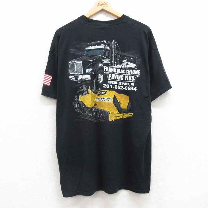 樂天商城 - 【中古】古着 半袖 ビンテージ ヴィンテージTシャツ メンズ 00年代 00s トラック CAT 大きいサイズ 2L LL ビッグシルエット ゆったり ビッグサイズ オーバーサイズ クルーネック 丸首 黒 ブラック XLサイズ 中古 | 春夏 夏物 夏服 メンズファッション カットソー