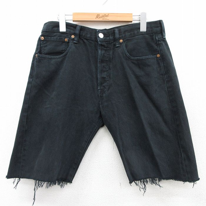 【中古】古着 リーバイス Levis 501 ショートパンツ ショーツ メンズ コットン 黒 ブラック デニム W32 中古 ボトムス 短パン ショーパン ハーフ | 春夏 春物 春服 夏物 夏服 半ズボン カジュアル メンズファッション ファッション おしゃれ