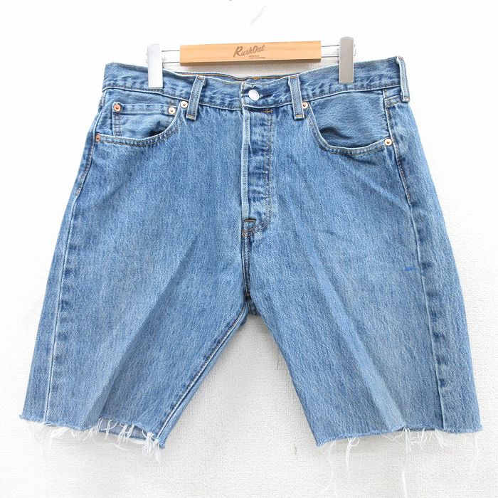 【中古】古着 リーバイス Levis 501 ショートパンツ ショーツ メンズ コットン 紺 ネイビー デニム W33 中古 ボトムス 短パン ショーパン ハーフ | 春夏 春物 春服 夏物 夏服 半ズボン カジュアル メンズファッション ファッション おしゃれ