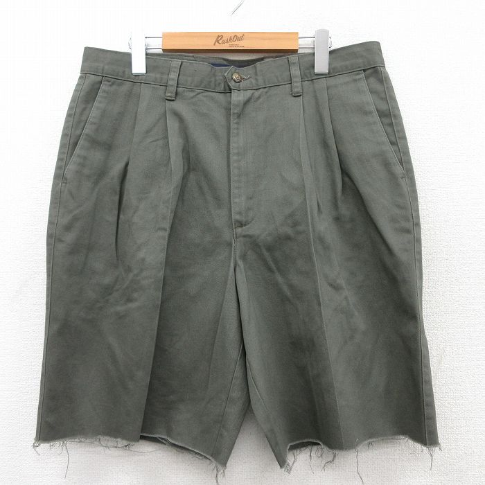【中古】古着 ドッカーズ ショートパンツ ショーツ メンズ 00年代 00s コットン 濃緑 グリーン W35 中古 ボトムス 短パン ショーパン ハーフ | 春夏 春物 春服 夏物 夏服 半ズボン カジュアル メンズファッション ファッション おしゃれ