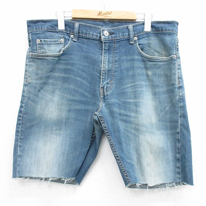 Cotton Pants - 【中古】古着 リーバイス 559 デニムショートパンツ メンズ ネイビー Levis W37 ヒゲ加工 ハーフパンツ ショーツ カジュアル アメカジ ストリート きれいめ ヴィンテージ