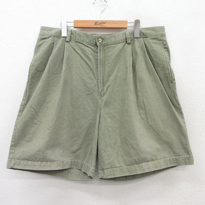 棉制裤子 - 【中古】古着 IZOD ショートパンツ ショーツ メンズ 緑系 グリーン W38 中古 ボトムス 短パン ショーパン ハーフ | 春夏 春物 春服 夏物 夏服 半ズボン カジュアル メンズファッション ファッション おしゃれ