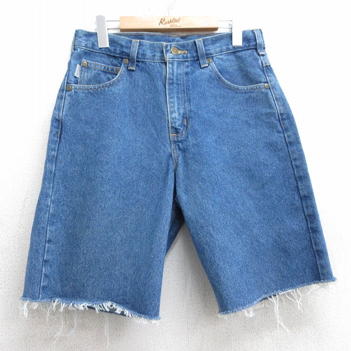 【中古】古着 カーハート Carhartt ショートパンツ ショーツ メンズ コットン 紺 ネイビー デニム W30 中古 ボトムス 短パン ショーパン ハーフ | 春夏 春物 春服 夏物 夏服 半ズボン カジュアル メンズファッション ファッション おしゃれ