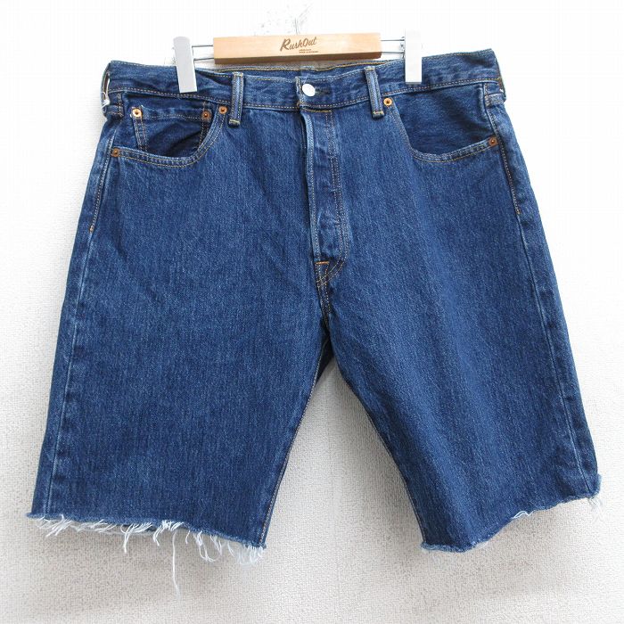 【中古】古着 リーバイス Levis 501 ショートパンツ ショーツ メンズ コットン 濃紺 ネイビー デニム W36 中古 ボトムス 短パン ショーパン ハーフ | 春夏 春物 春服 夏物 夏服 半ズボン カジュアル メンズファッション ファッション おしゃれ