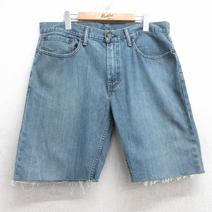 【中古】古着 リーバイス Levis 559 ショートパンツ ショーツ メンズ コットン 紺 ネイビー デニム W35 中古 ボトムス 短パン ショーパン ハーフ | 春夏 春物 春服 夏物 夏服 半ズボン カジュアル メンズファッション ファッション おしゃれ