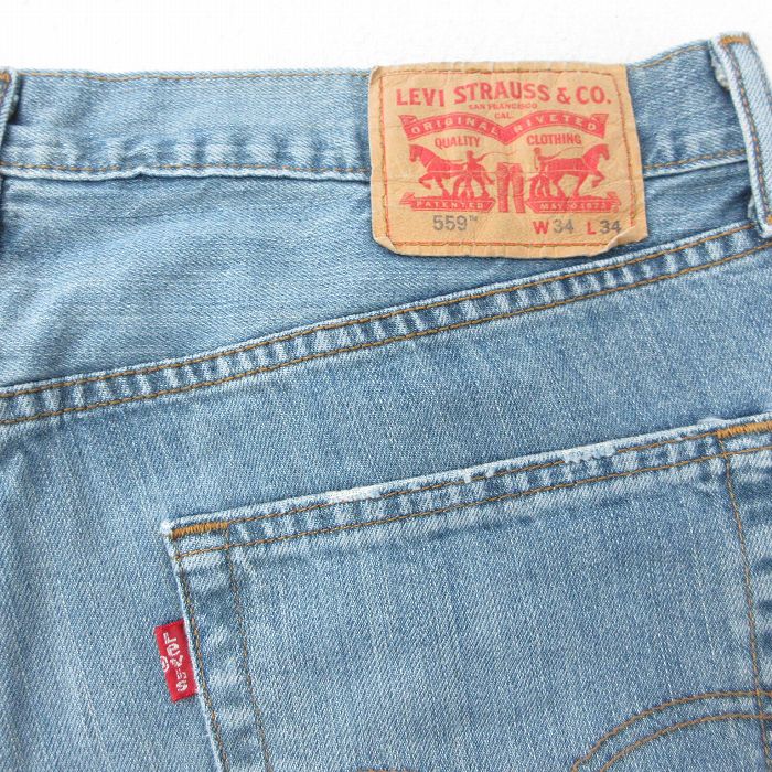 【中古】古着 リーバイス Levis 559 ショートパンツ ショーツ メンズ コットン 紺 ネイビー デニム W35 中古 ボトムス 短パン ショーパン ハーフ | 春夏 春物 春服 夏物 夏服 半ズボン カジュアル メンズファッション ファッション おしゃれ