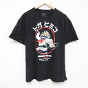 【中古】古着 半袖Tシャツ メンズ アニメ 僕のヒーローアカデミア トガヒミコ コットン クルーネック 丸首 黒 ブラック XLサイズ 中古 | 春夏 夏物 夏服 メンズファッション カットソー ティーシャツ ティシャツ メンズTシャツ 半袖Tシャツ 半袖ティーシャツ カジ
