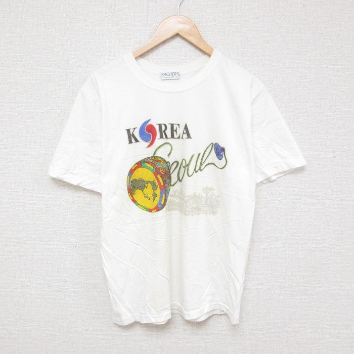 M★古着 半袖 ビンテージ Tシャツ メンズ 90年代 90s 昇竜 コットン クルーネック 白 &yen;&nbsp;3,900（税込） M★古着 半袖 ビンテージ Tシャツ メンズ 90年代 90s 民族 コットン クルーネック USA...