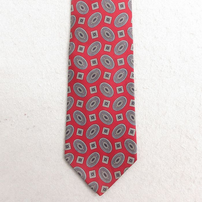 乐天商城 - 中古 GANT ネクタイ 90年代 90s 総柄 シルク USA製 アメリカ製 エンジ