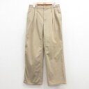 【中古】古着パンツ メンズ 90年代 90s コットン USA製 アメリカ製 ベージュ カーキ W32 中古 ボトムス ロング | 春夏 春物 春服 秋冬 秋物 秋服 長ズボン カジュアル メンズファッション ファッション おしゃれ