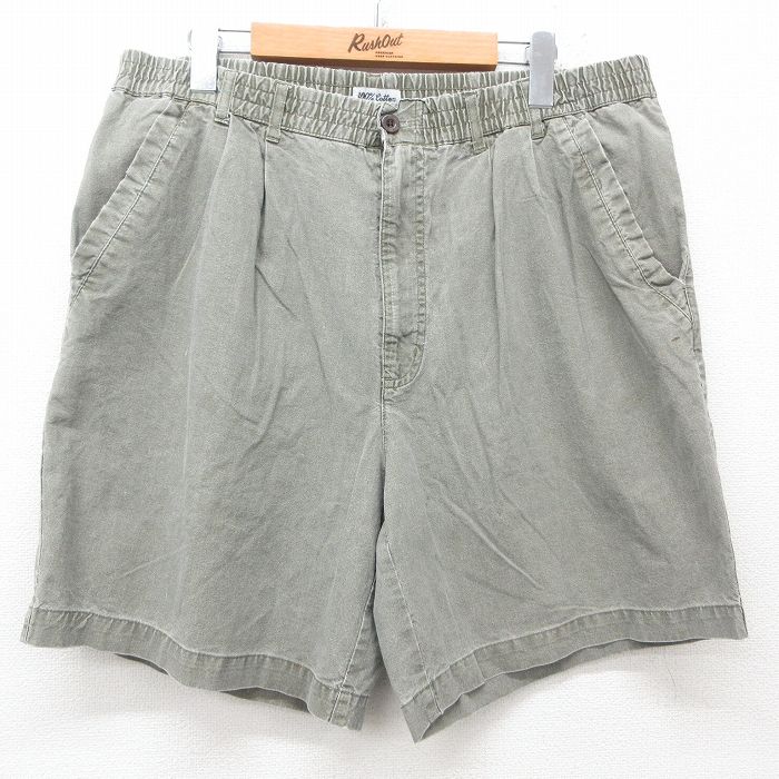 【中古】古着 ショートパンツ 00年代 00s コットン 緑系 グリーン W35 中古 メンズ ボトムス 短パン ショーパン ハーフ | 春夏 春物 春服 夏物 夏服 半ズボン カジュアル メンズファッション ファッション おしゃれ