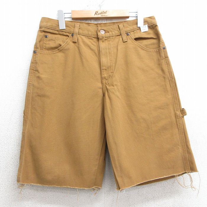 Cotton Pants - 【中古】古着 ディッキーズ ショート ペインターパンツ メンズ W30 ダック地 コットン ブラウン ショーツ ボトムス カジュアル 春夏 アメカジ ストリート きれいめ ヴィンテージ